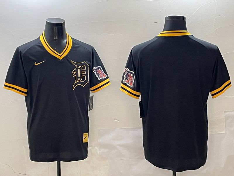 Men Detroit Tigers Blank Black Gold Game 2025 Nike MLB Jersey style 1